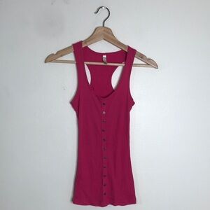 Ladies babydoll pink basic tank top size small Y2K lightweight